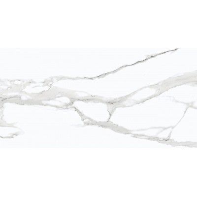 Płytka marmuropodobna biała z szara żyła Getafe Statuario lux 60x120 - 1