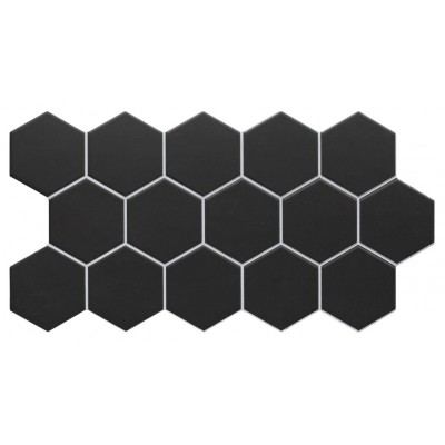 Płytka heksagonalna czarna Nebraska Ultra Nero 51x26,5 - 1