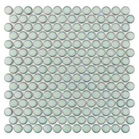 Mozaika lekko zielona kółko Miss Penny Mint Mozaika 27,2x27,7 cm