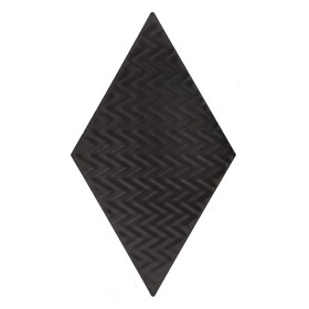Rombic Black 04 matt Mozaika gresowa Czarny 11,5x20 cm
