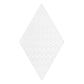 Rombic White 04 Matt Mozaika gresowa Biały 11,5x20 cm