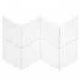 Rombic White 04 Matt Mozaika gresowa Biały 11,5x20 cm - 5