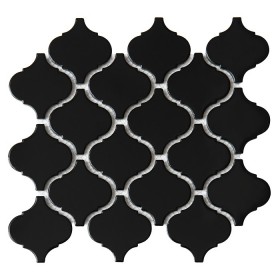 Mini Arabesco BLACK Mozaika gresowa Czarny 27,6x25 cm