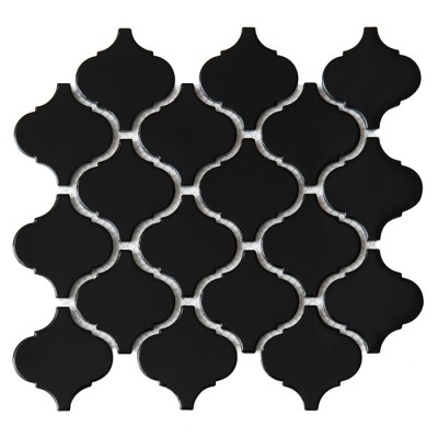 Mini Arabesco BLACK Mozaika gresowa Czarny 27,6x25 cm - 1