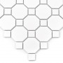 Mini Octagon White 55 matt Mozaika gresowa Biały 29,5x29,5 cm - 4