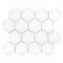 Hexagonic White 74 Mozaika gresowa Biały 30x26 cm - 1