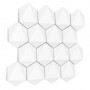 Hexagonic White 74 Mozaika gresowa Biały 30x26 cm - 2