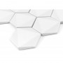 Hexagonic White 74 Mozaika gresowa Biały 30x26 cm - 3