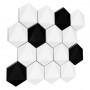 Hexagonic White 74 Mozaika gresowa Biały 30x26 cm - 6