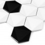 Hexagonic White 74 Mozaika gresowa Biały 30x26 cm - 8