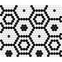 Mini HEXAGON B&W Bee Mozaika gresowa Biały 30x26 cm - 3