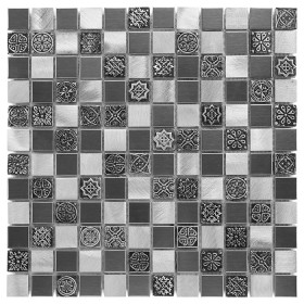 Allumi Grey mix 23 Mozaika metalowa Szary 30x30 cm