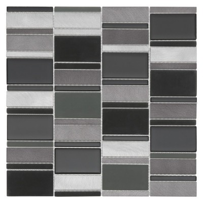 Allumi Piano Grey 73 Mozaika metalowa Biały 29,3x29,8 cm - 1