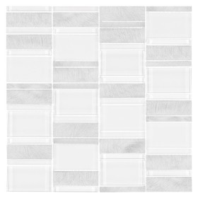 Allumi Piano White 73 Mozaika metalowa Biały 29,3x29,8 cm