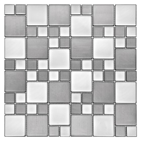 Dinox DUAL Mix Mozaika metalowa Szary 29,8x29,8 cm