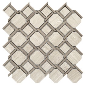 Woodstone Grey Nodum Mozaika kamienna Biały 28x28x1 cm