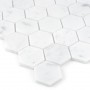 Carrara White Hexagon 48 Mozaika kamienna Biały 29,8x30,2 cm - 4