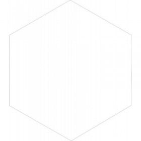 Płytka heksagonalna biała Solid White Hexagon 21.5X25