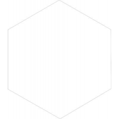 Płytka heksagonalna biała Solid White Hexagon 21.5X25 - 1