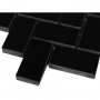 Pure Black HERRINGBONE 48 Mozaika kamienna Czarny 28,5x30,5 cm - 2