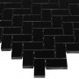 Pure Black HERRINGBONE 48 Mozaika kamienna Czarny 28,5x30,5 cm - 3